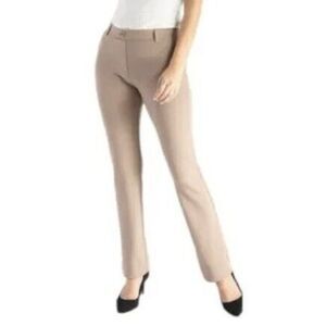 BETABRAND Yoga Pants Khaki Color Size Small Stretchy Dress Trousers NWT